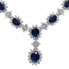 19.08ct.tw. Diamond And Sapphire Necklace. Sapphire 10.18ct. 14KW DKN001133